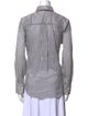 Brunello Cucinelli Striped Long Sleeve Button-Up Top