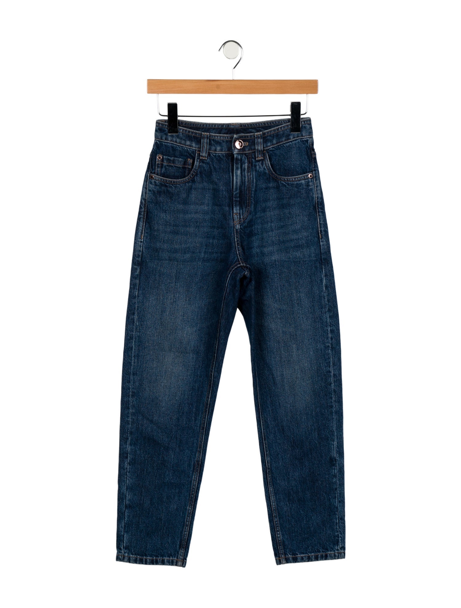 Brunello Cucinelli Mid-Rise Straight Leg Jeans