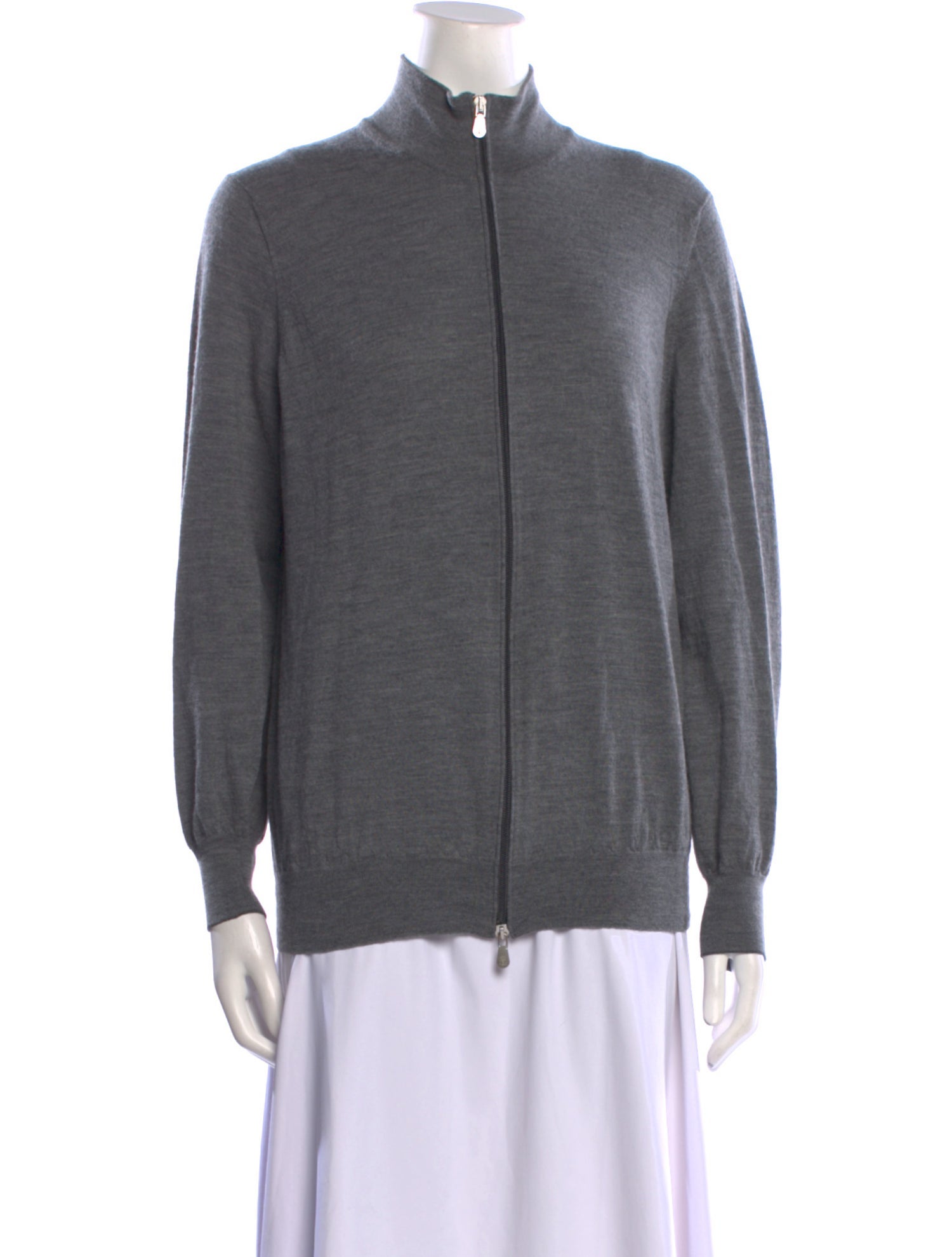 Brunello Cucinelli Virgin Wool Mock Neck Sweater