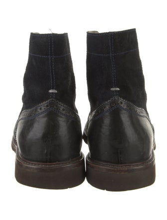 Brunello Cucinelli Leather Lace-Up Boots