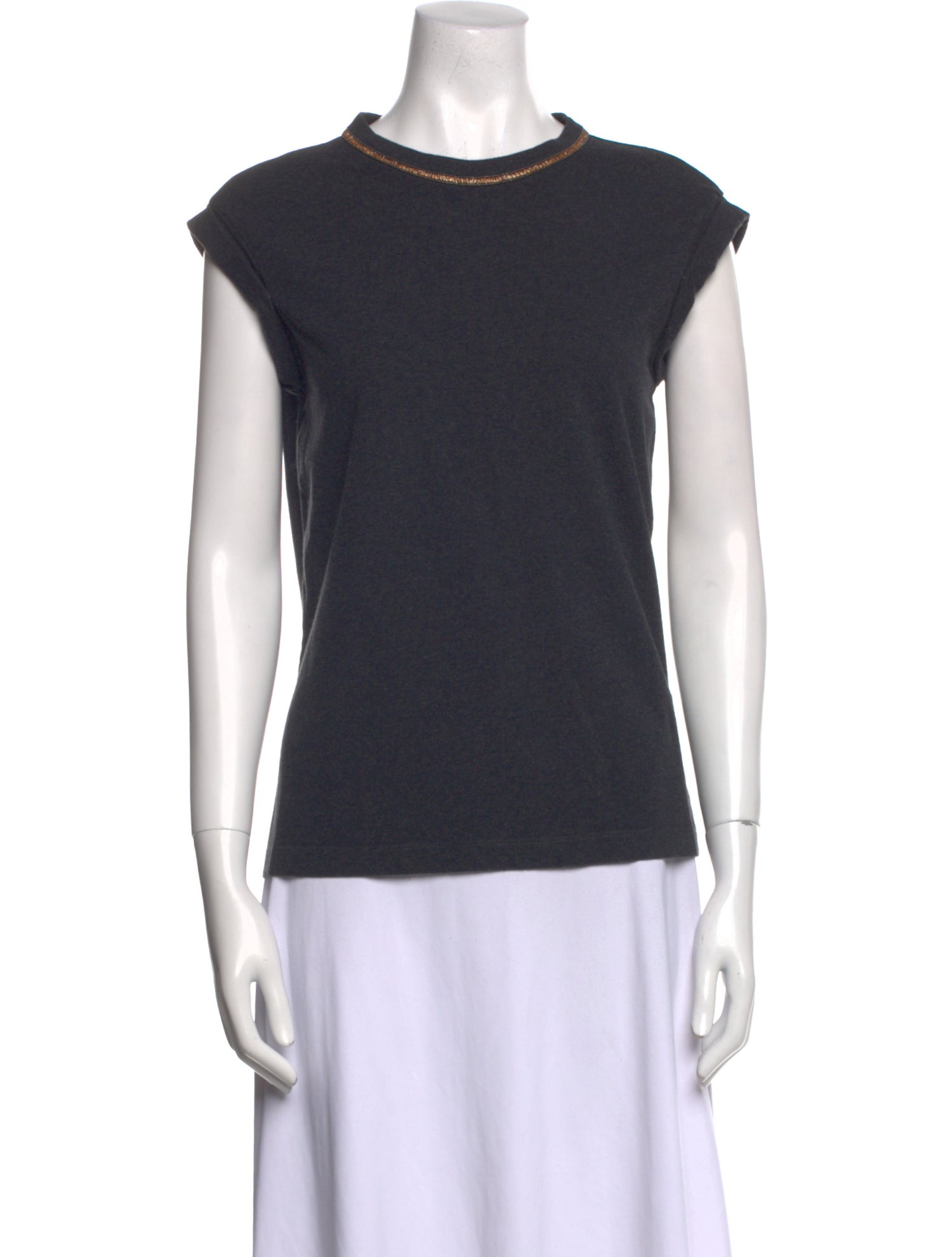 Brunello Cucinelli Crew Neck Short Sleeve Top