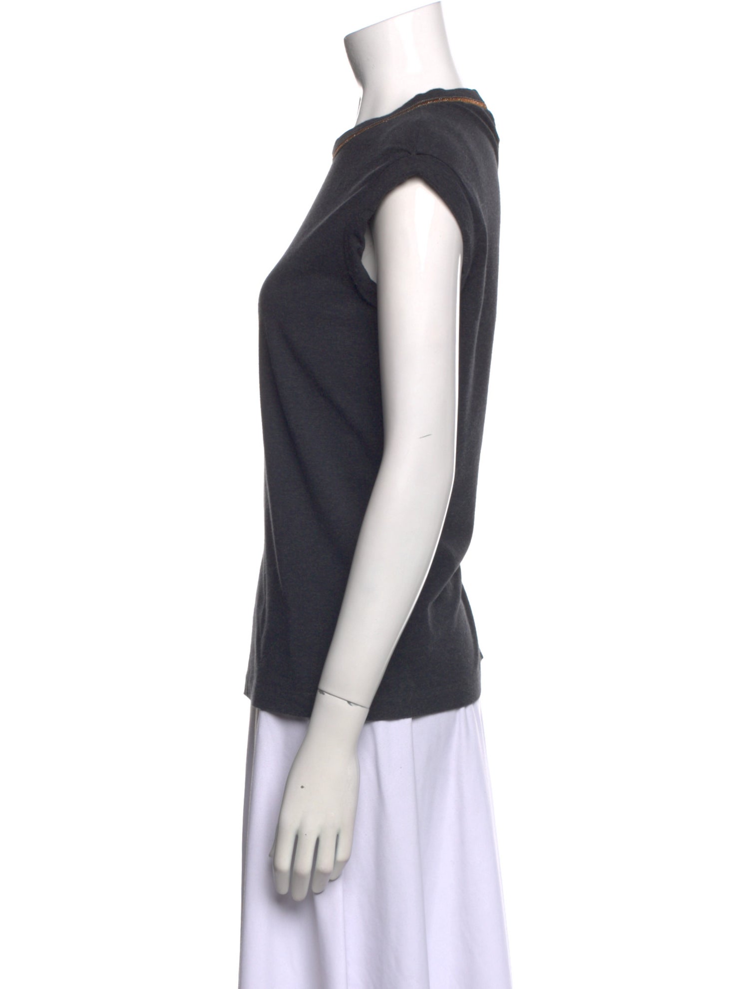 Brunello Cucinelli Crew Neck Short Sleeve Top