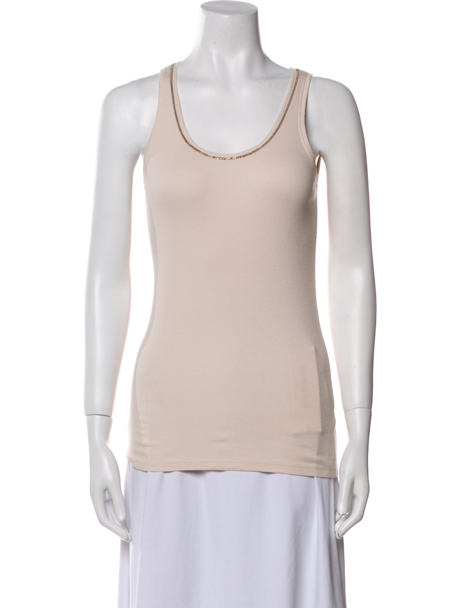 Brunello Cucinelli Scoop Neck Sleeveless Top