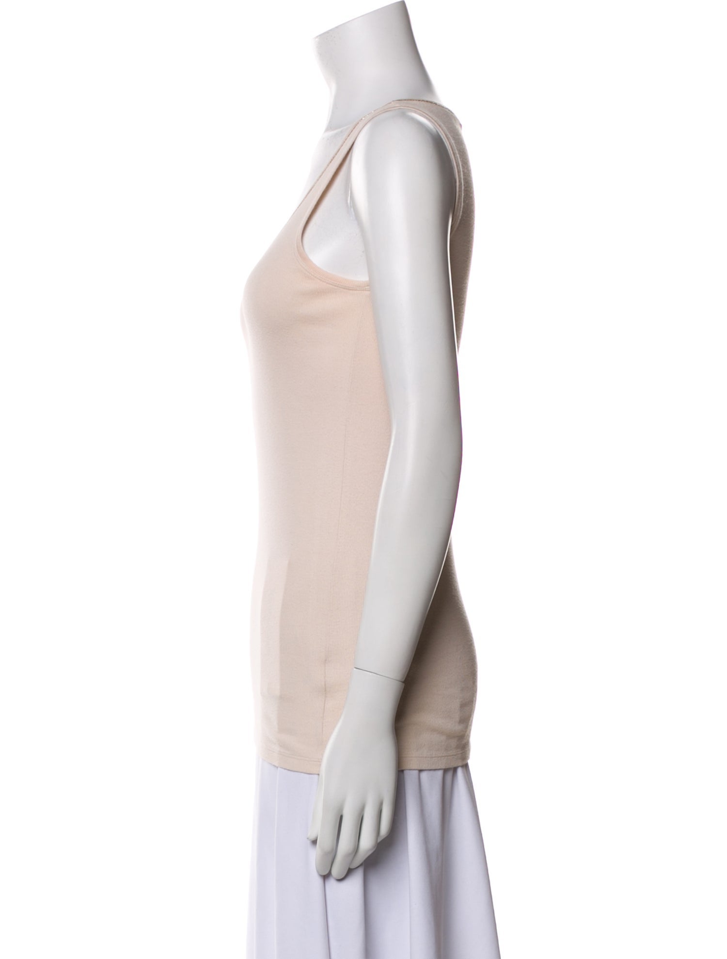 Brunello Cucinelli Scoop Neck Sleeveless Top
