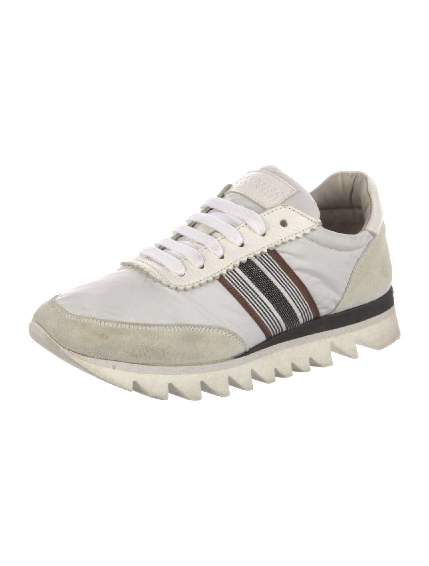Brunello Cucinelli Nylon Colorblock Pattern Sneakers