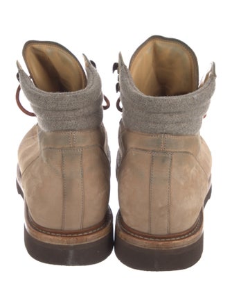 Brunello Cucinelli Nubuck Lace-Up Boots