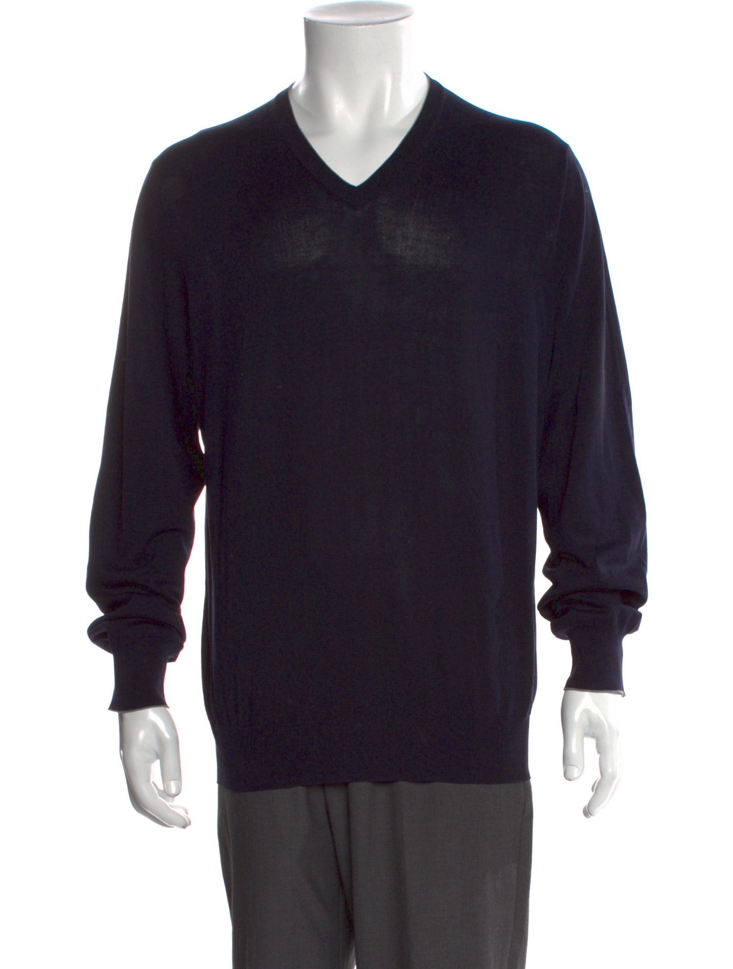Brunello Cucinelli V-Neck Long Sleeve Pullover