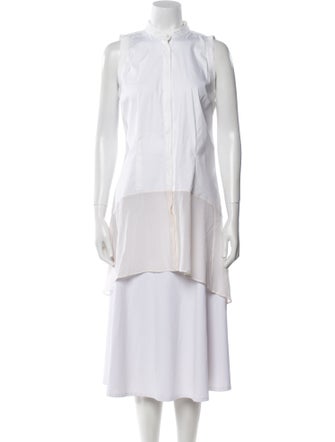 Brunello Cucinelli Mock Neck Sleeveless Tunic