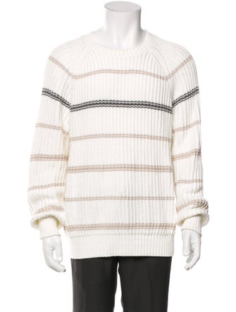 Brunello Cucinelli Striped Crew Neck Pullover