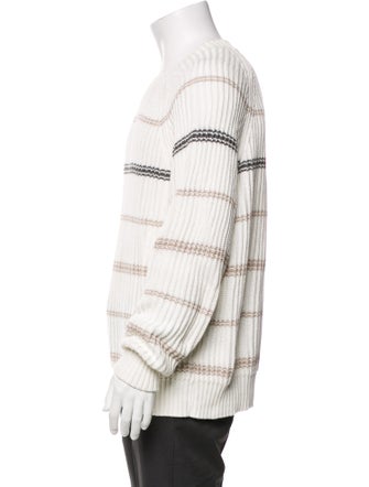 Brunello Cucinelli Striped Crew Neck Pullover