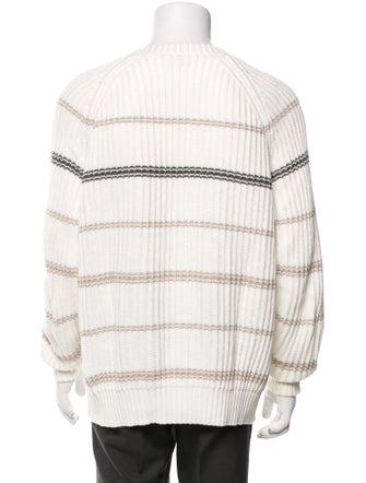 Brunello Cucinelli Striped Crew Neck Pullover