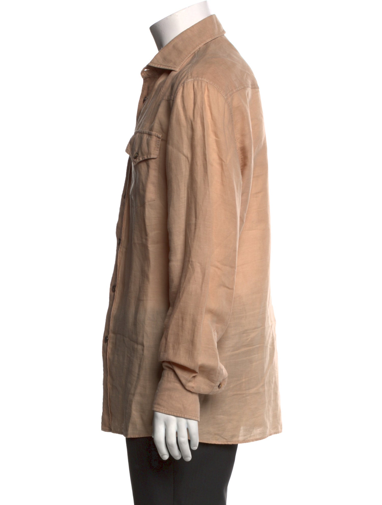 Brunello Cucinelli Linen Long Sleeve Shirt