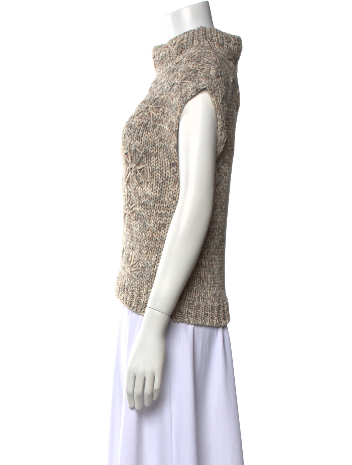 Brunello Cucinelli Mock Neck Short Sleeve Sweatshirt