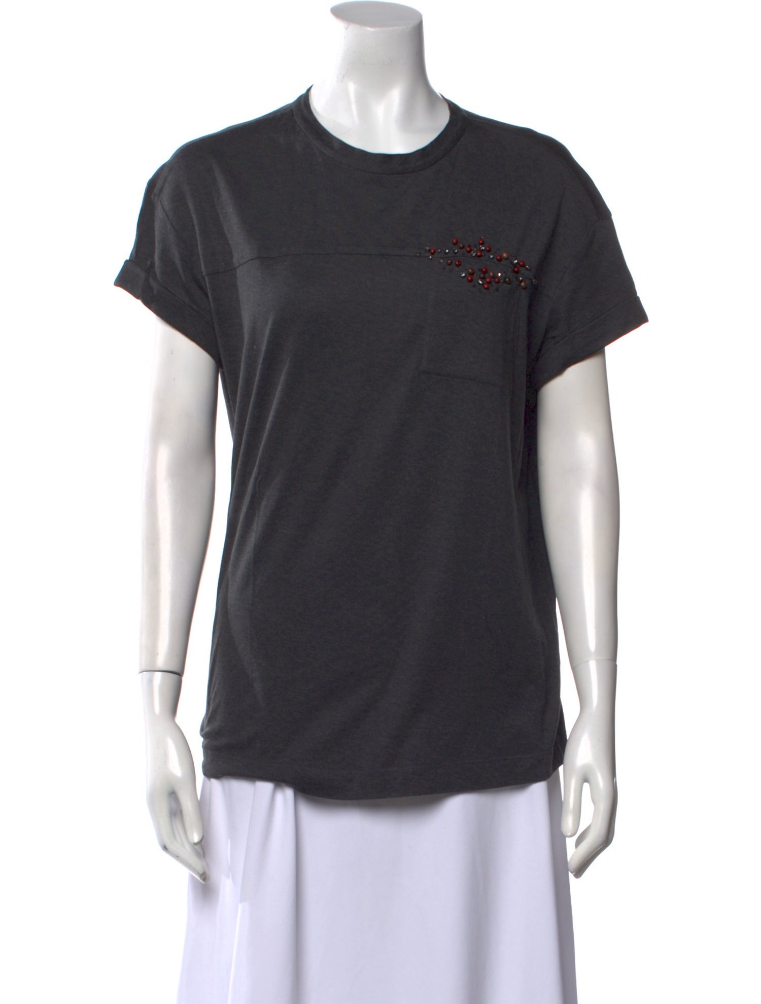 Brunello Cucinelli Graphic Print Crew Neck T-Shirt