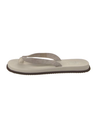Brunello Cucinelli Suede Flip Flops