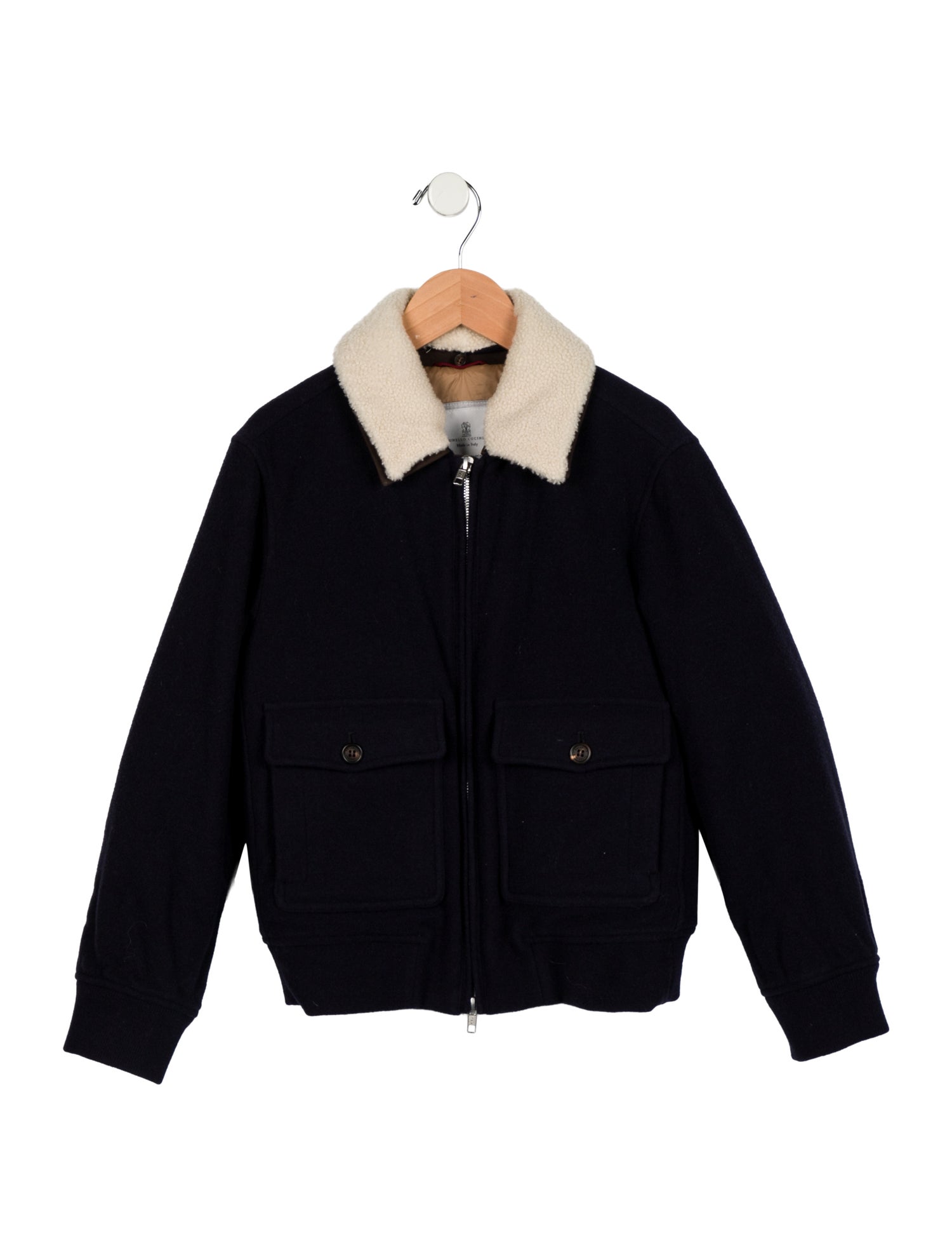 Brunello Cucinelli Kids' Wool Casual Jacket