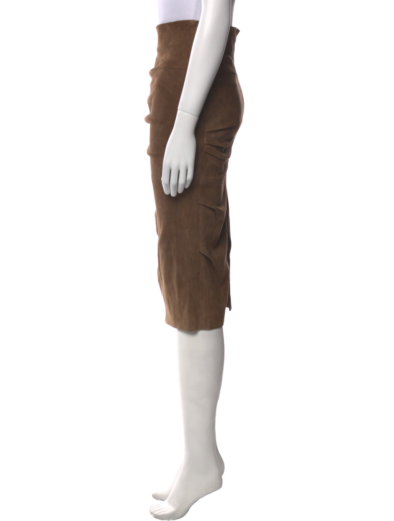 Brunello Cucinelli Suede Knee-Length Skirt