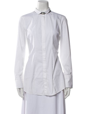 Brunello Cucinelli Long Sleeve Button-Up Top