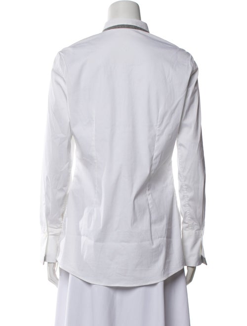 Brunello Cucinelli Long Sleeve Button-Up Top