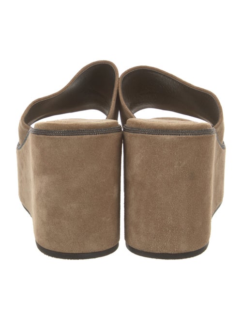 Brunello Cucinelli Monili Suede Slides