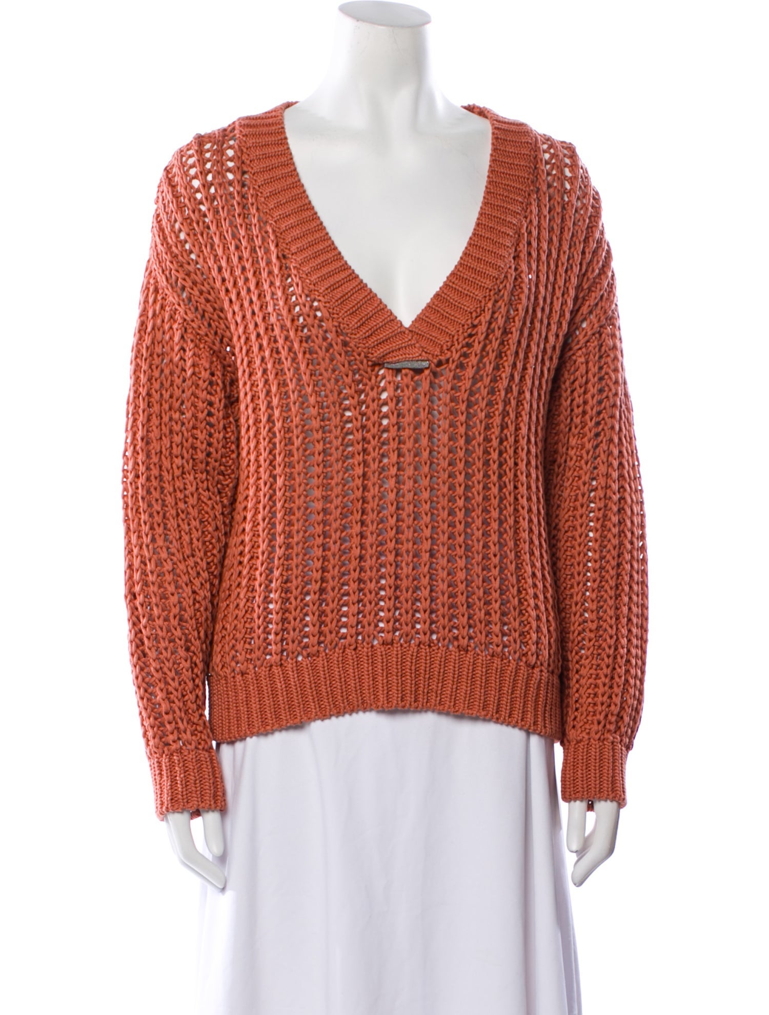 Brunello Cucinelli Plunge Neckline Sweater