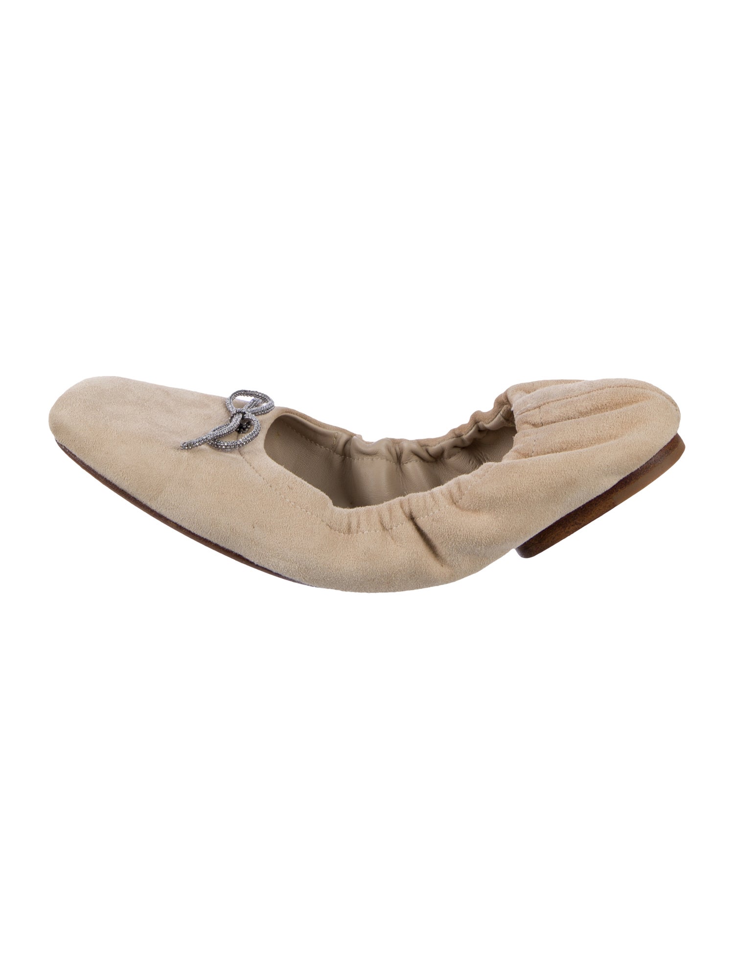 Brunello Cucinelli Monili Suede Flats