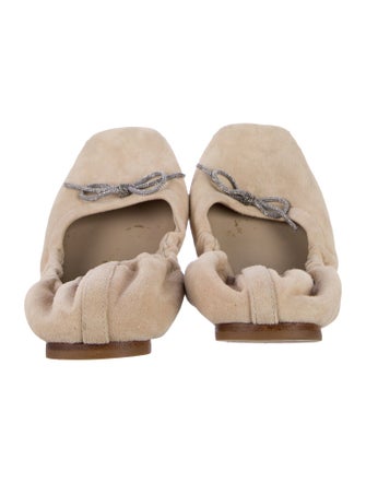 Brunello Cucinelli Monili Suede Flats