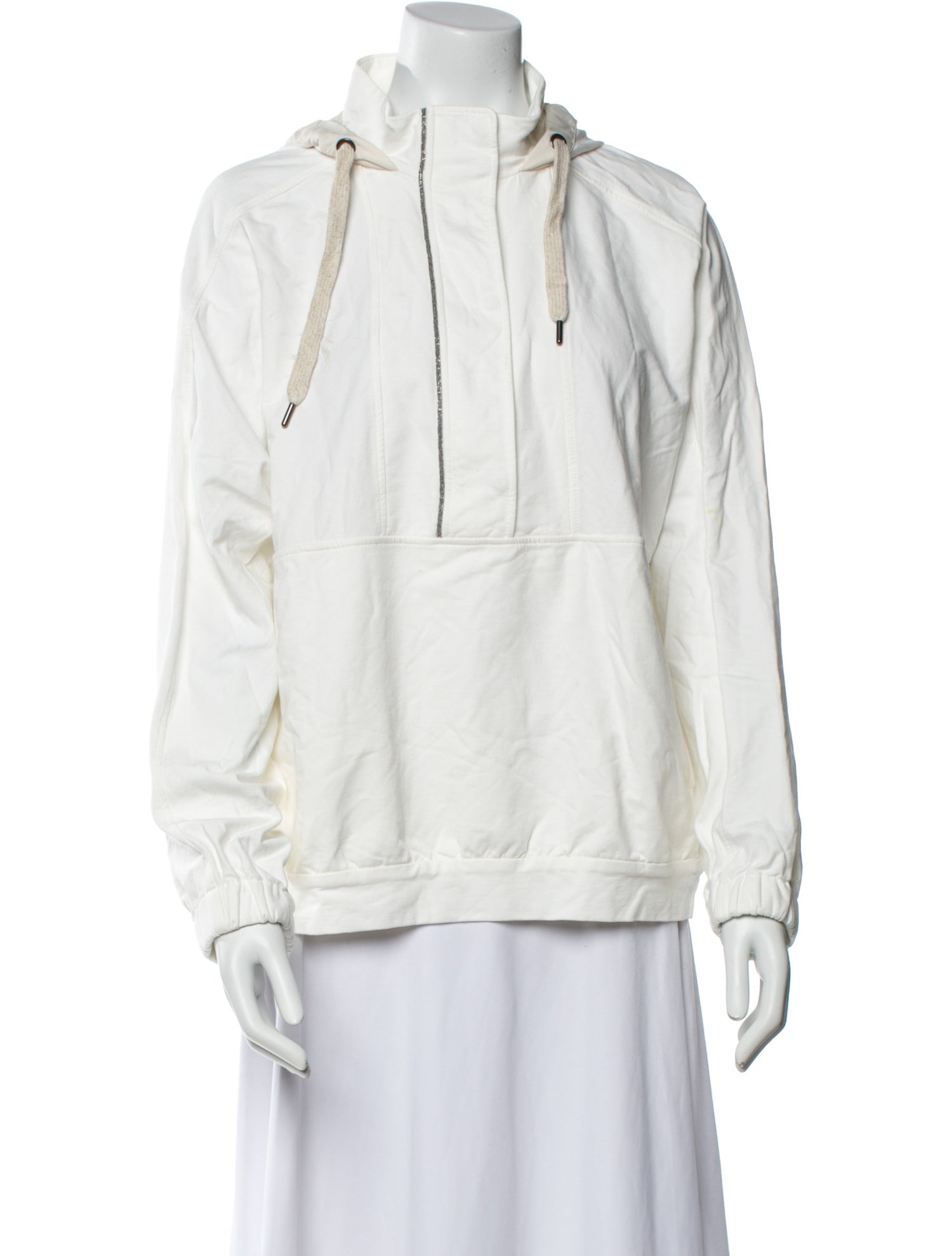 Brunello Cucinelli Mock Neck Long Sleeve Sweatshirt