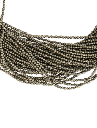 Brunello Cucinelli Leather Multi-Strand Choker Necklace