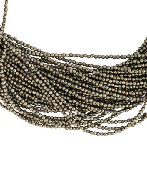 Brunello Cucinelli Leather Multi-Strand Choker Necklace