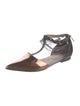 Brunello Cucinelli Monili Leather D'Orsay Flats