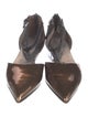 Brunello Cucinelli Monili Leather D'Orsay Flats