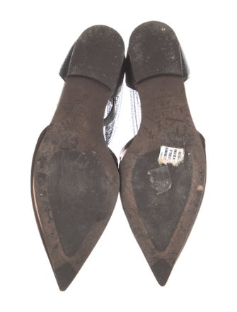 Brunello Cucinelli Monili Leather D'Orsay Flats