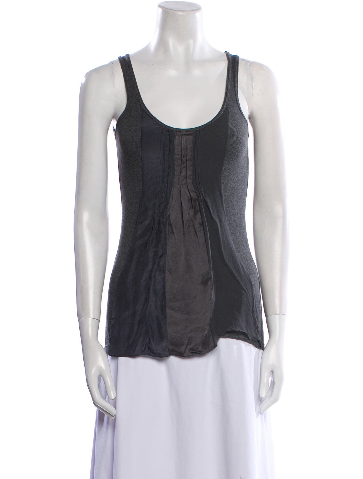 Brunello Cucinelli Scoop Neck Sleeveless Top