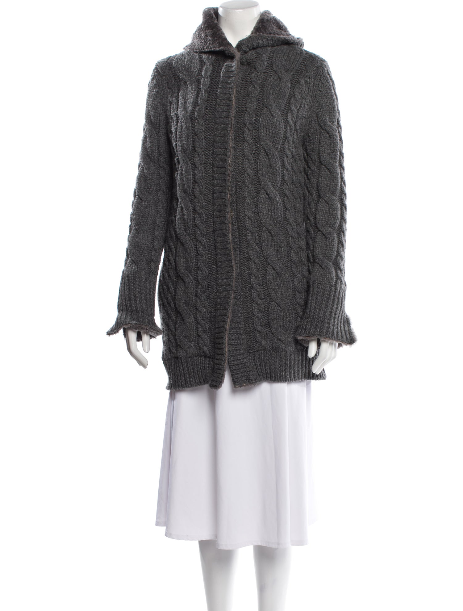 Brunello Cucinelli Cashmere Faux Fur Coat