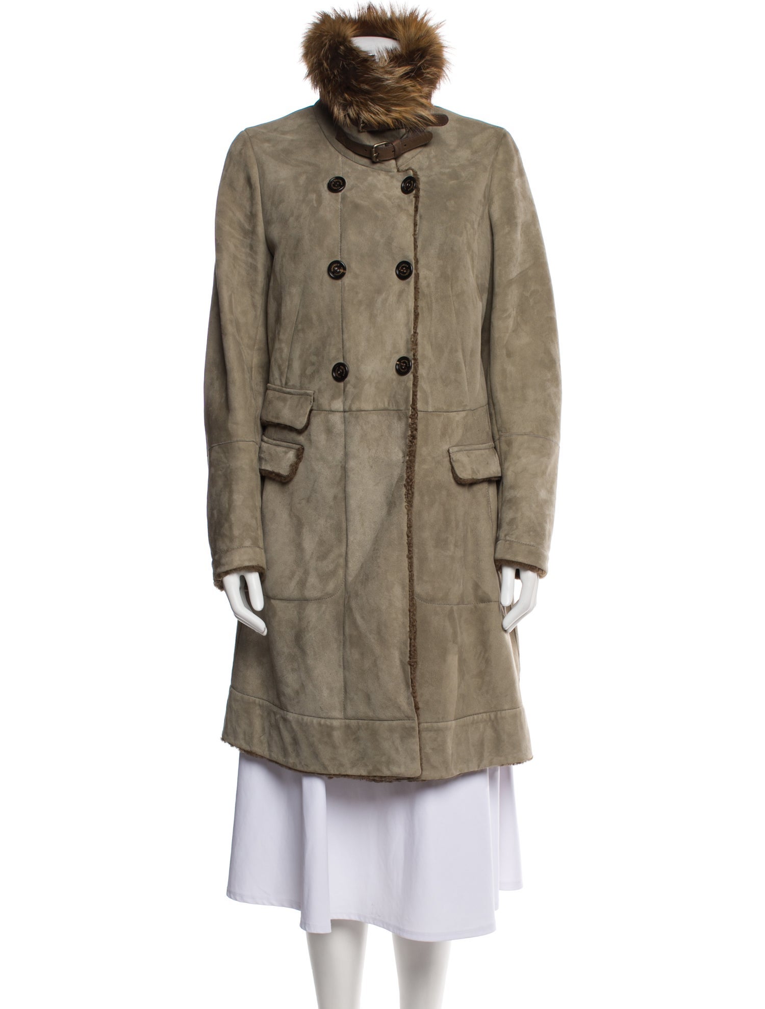 Brunello Cucinelli Leather Trench Coat
