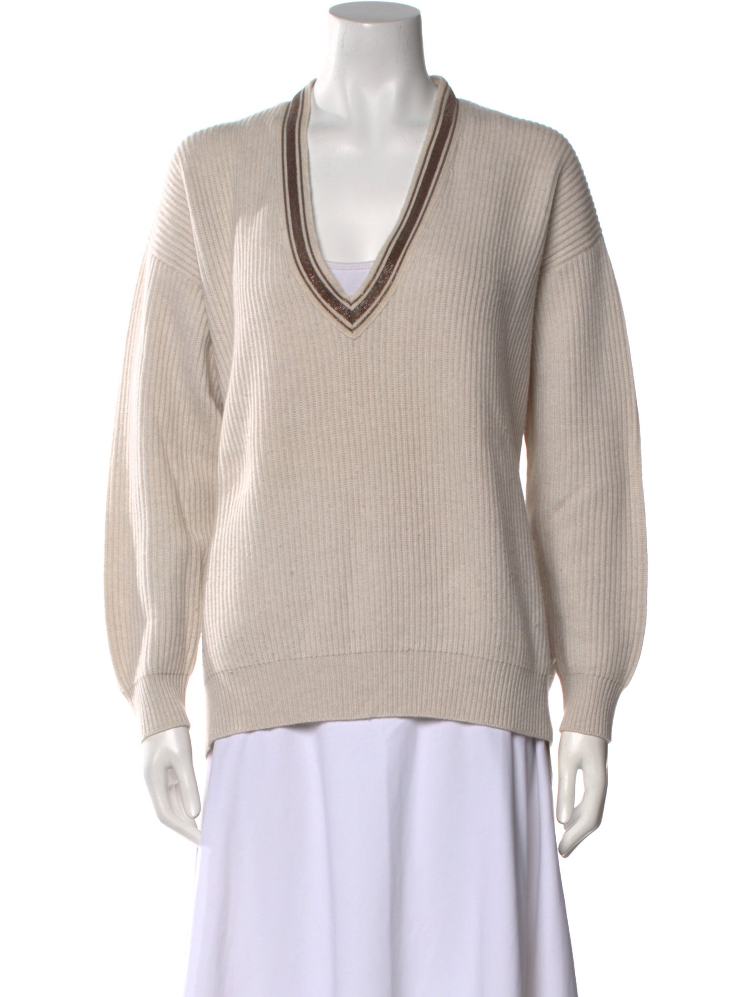 Brunello Cucinelli Cashmere V-Neck Sweater