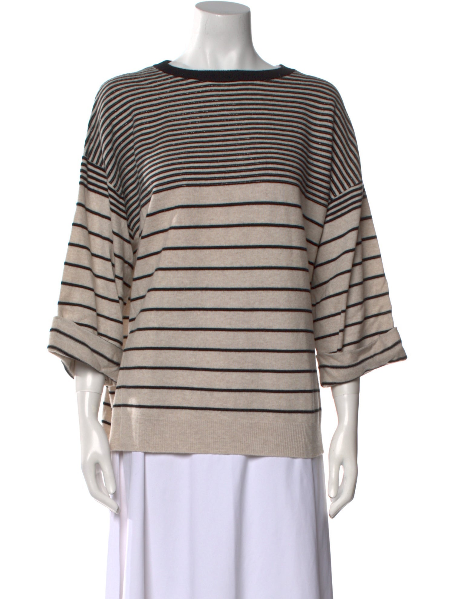 Brunello Cucinelli Virgin Wool Striped Sweater