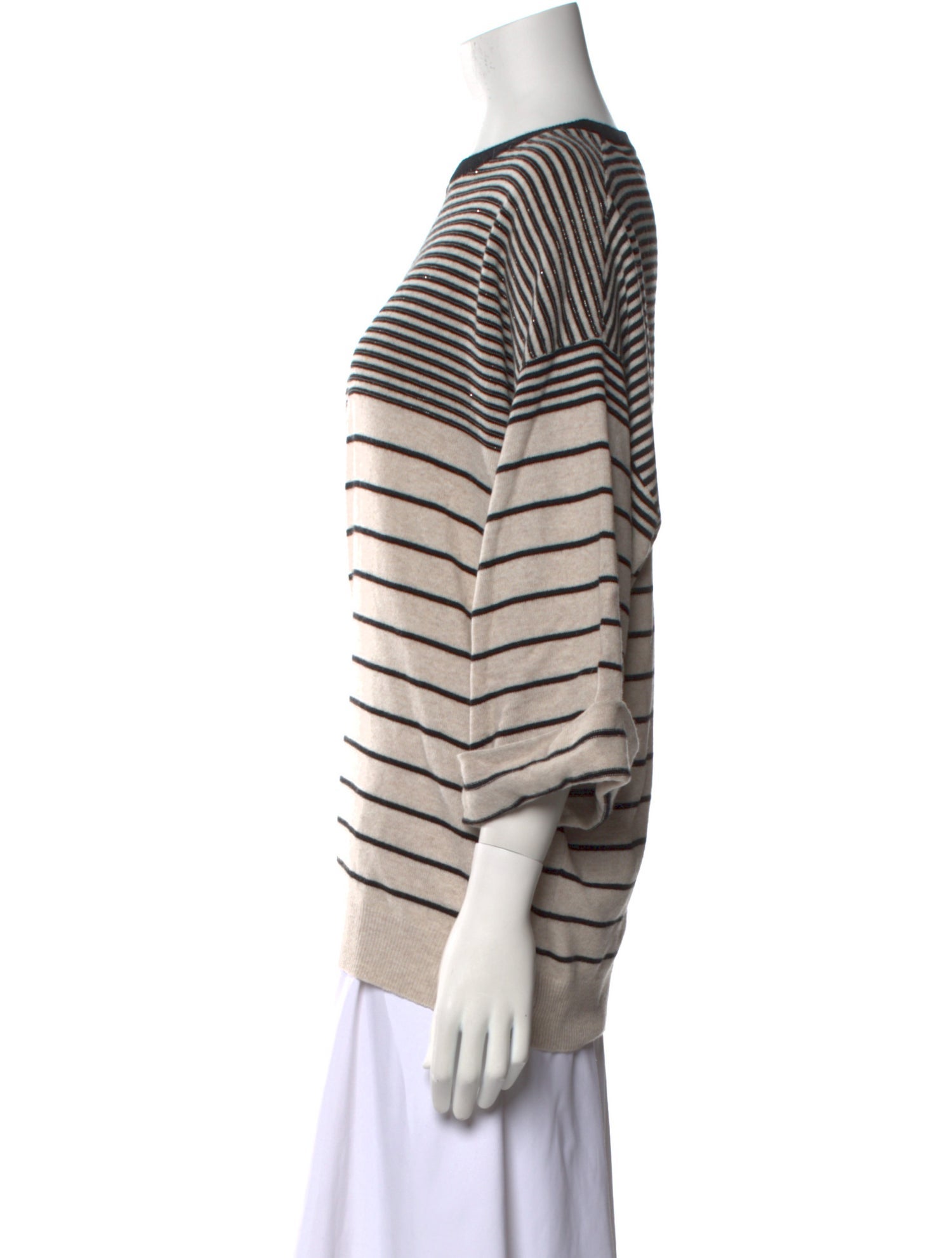 Brunello Cucinelli Virgin Wool Striped Sweater