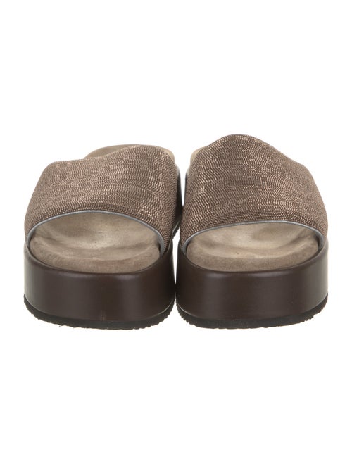 Brunello Cucinelli Monili Suede Slides