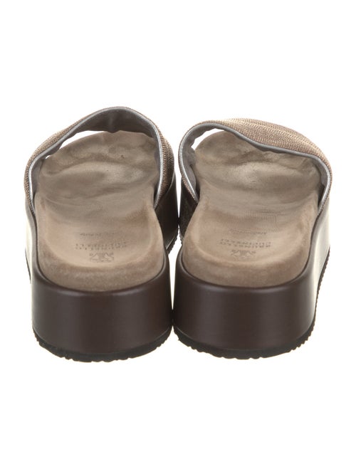 Brunello Cucinelli Monili Suede Slides