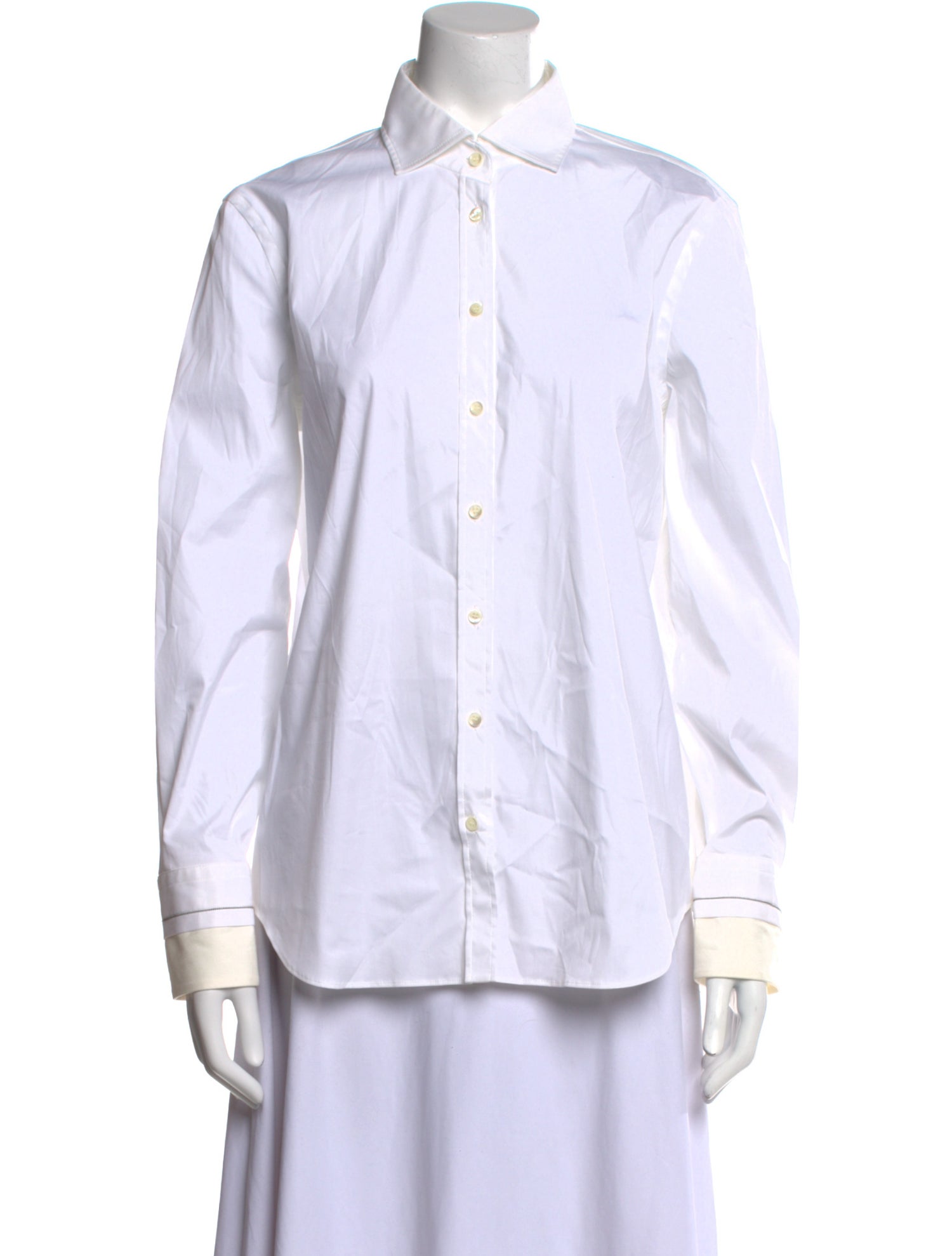 Brunello Cucinelli Long Sleeve Button-Up Top w/ Tags