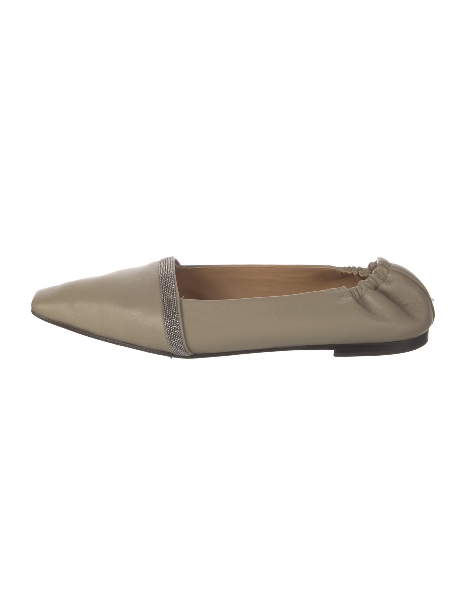 Brunello Cucinelli Monili Leather Loafers