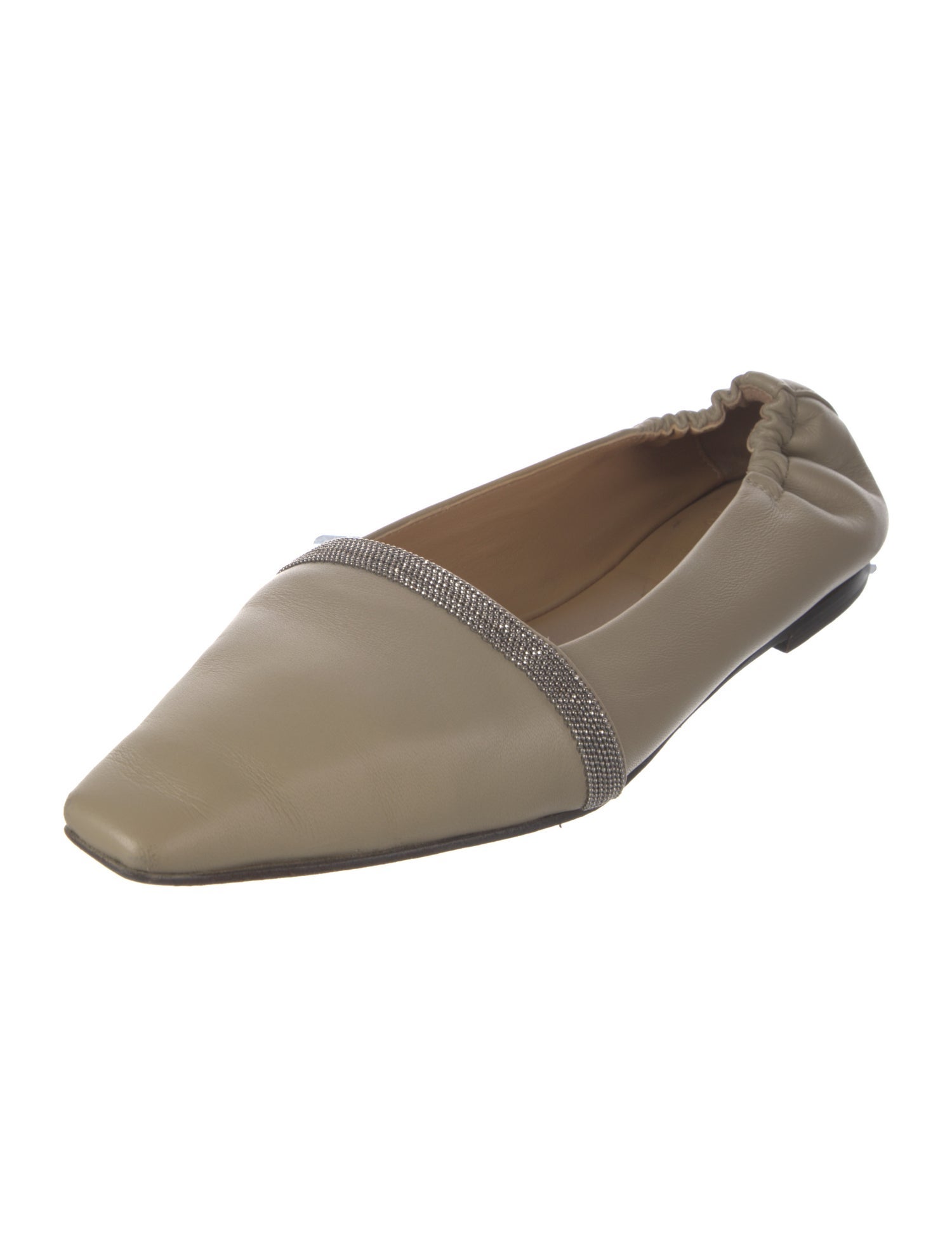 Brunello Cucinelli Monili Leather Loafers