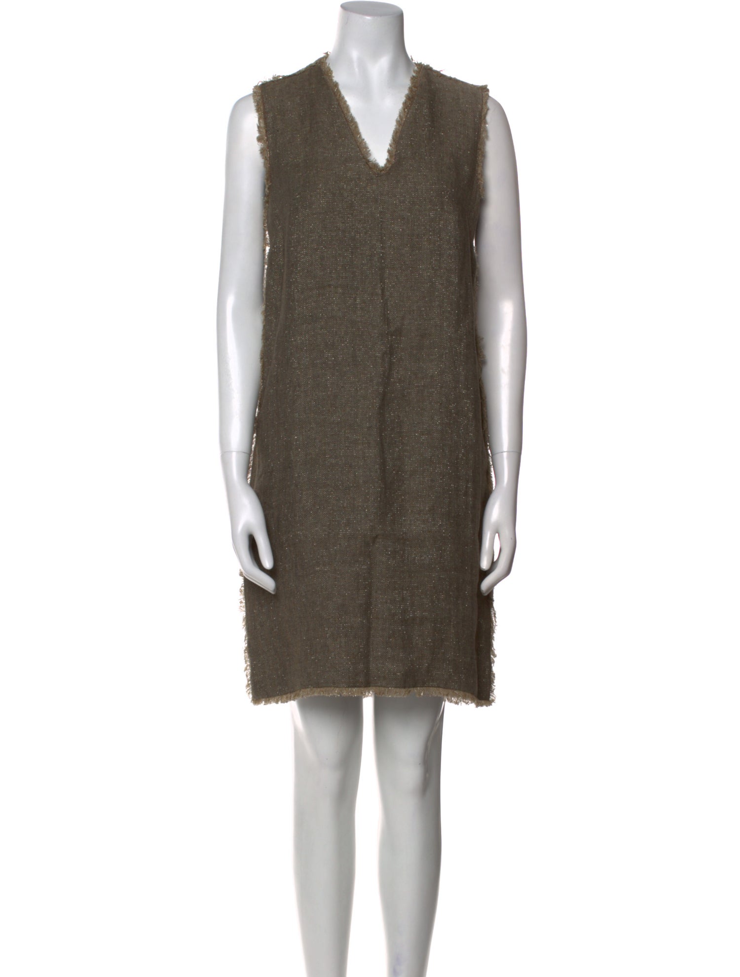 Brunello Cucinelli V-Neck Knee-Length Dress
