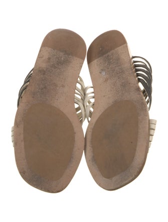 Brunello Cucinelli Monili Leather Slides