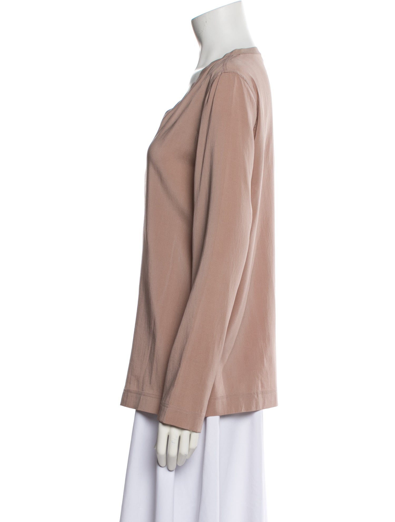 Brunello Cucinelli Silk V-Neck Sweatshirt