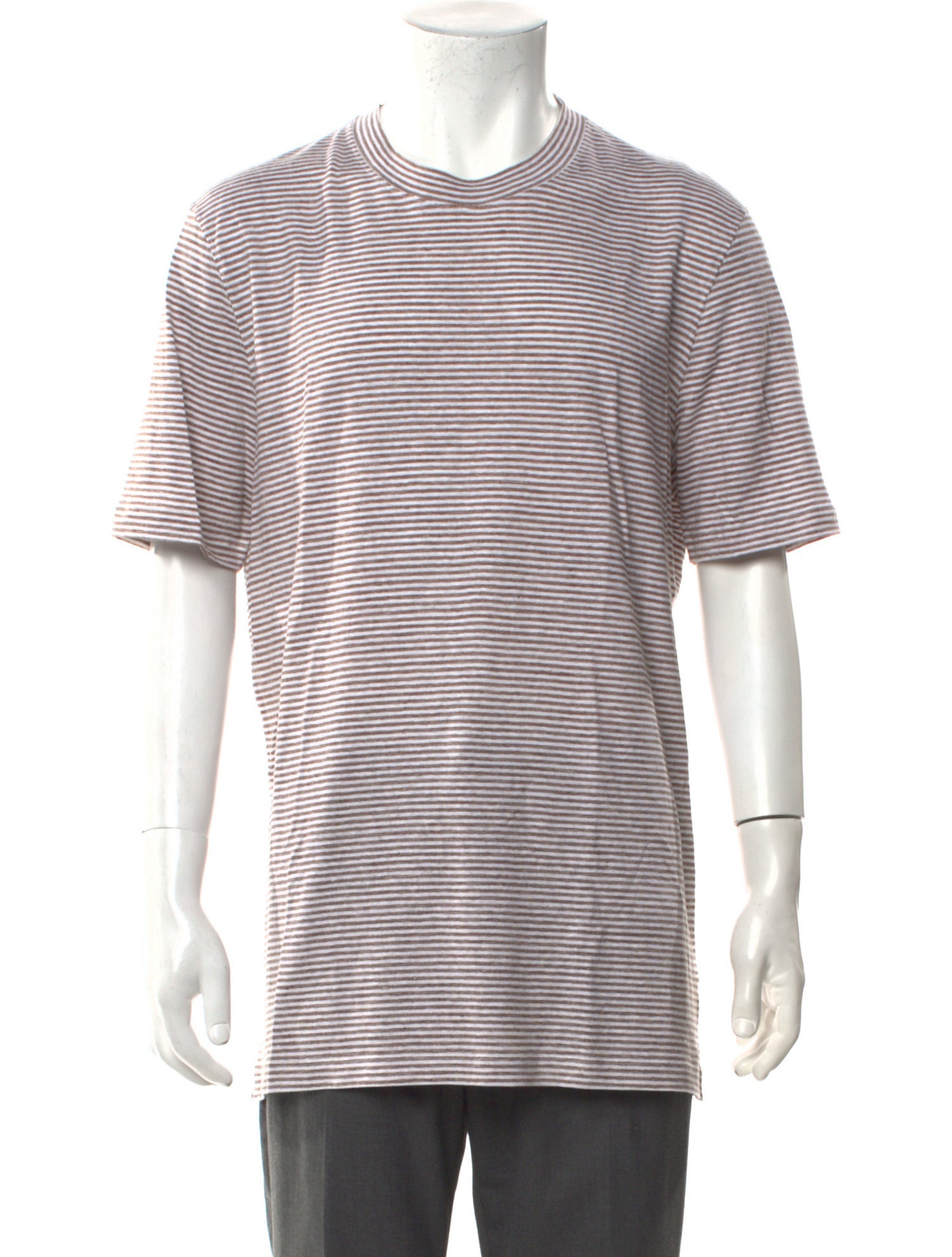 Brunello Cucinelli Linen Striped T-Shirt