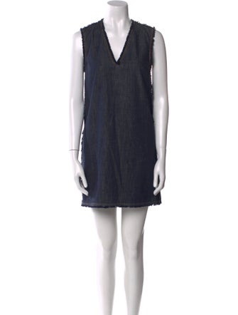 Brunello Cucinelli V-Neck Mini Dress