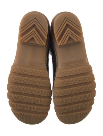 Brunello Cucinelli Leather Fur Trim Rain Boots